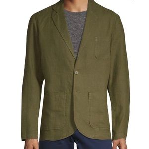 Men’s Olive 100% Linen Light Weight Blazer